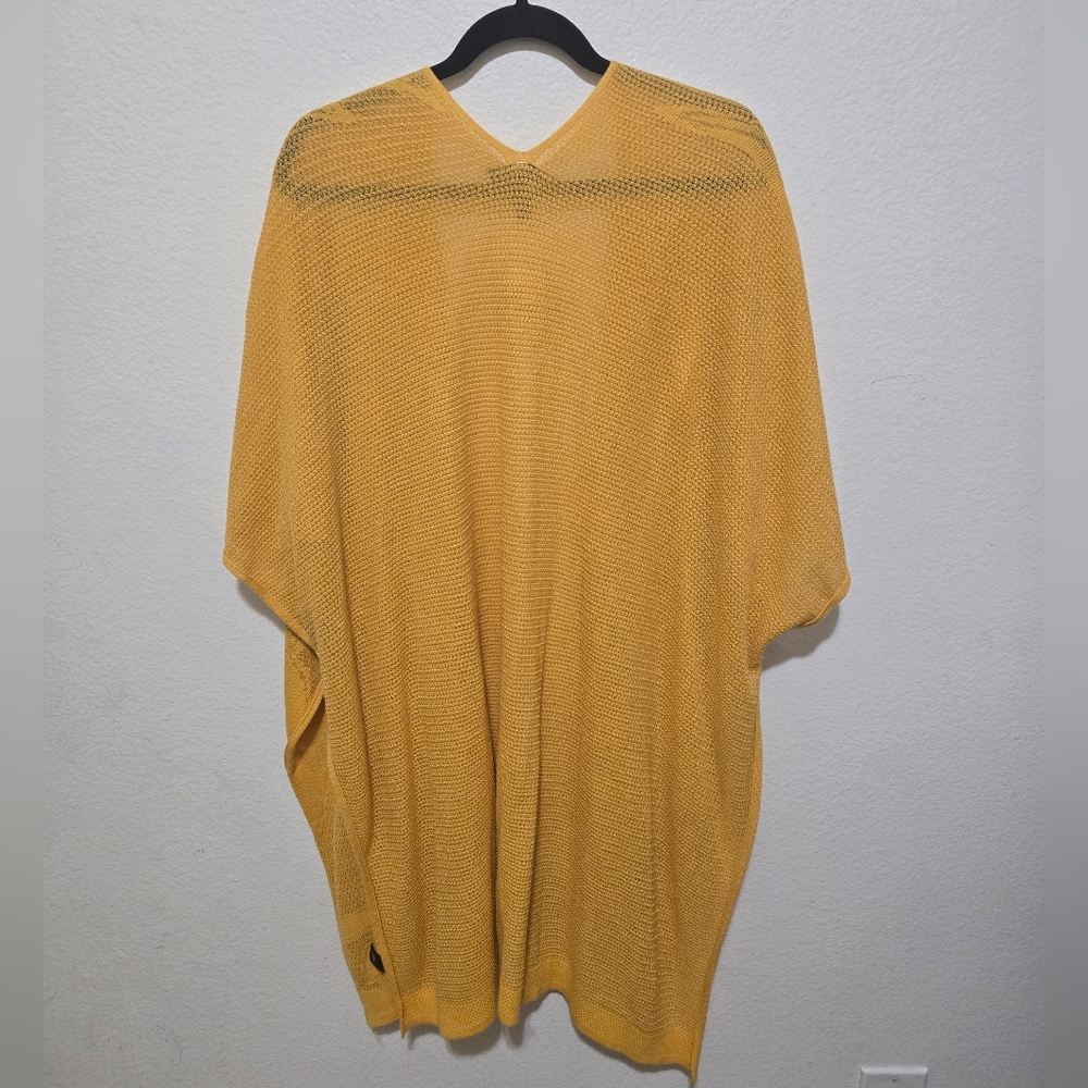 LANE BRYANT Mustard Yellow Open-Front Kimono Duster Size 14/20 - Picture 7 of 14